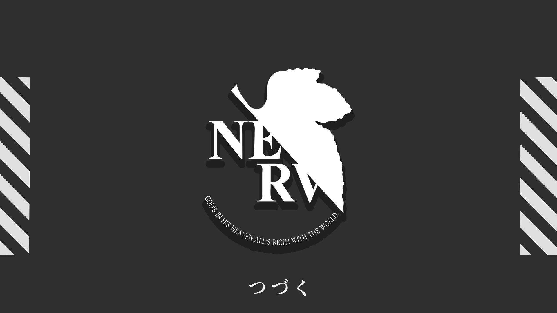 סמל NERV אוונגליון 4K טפט