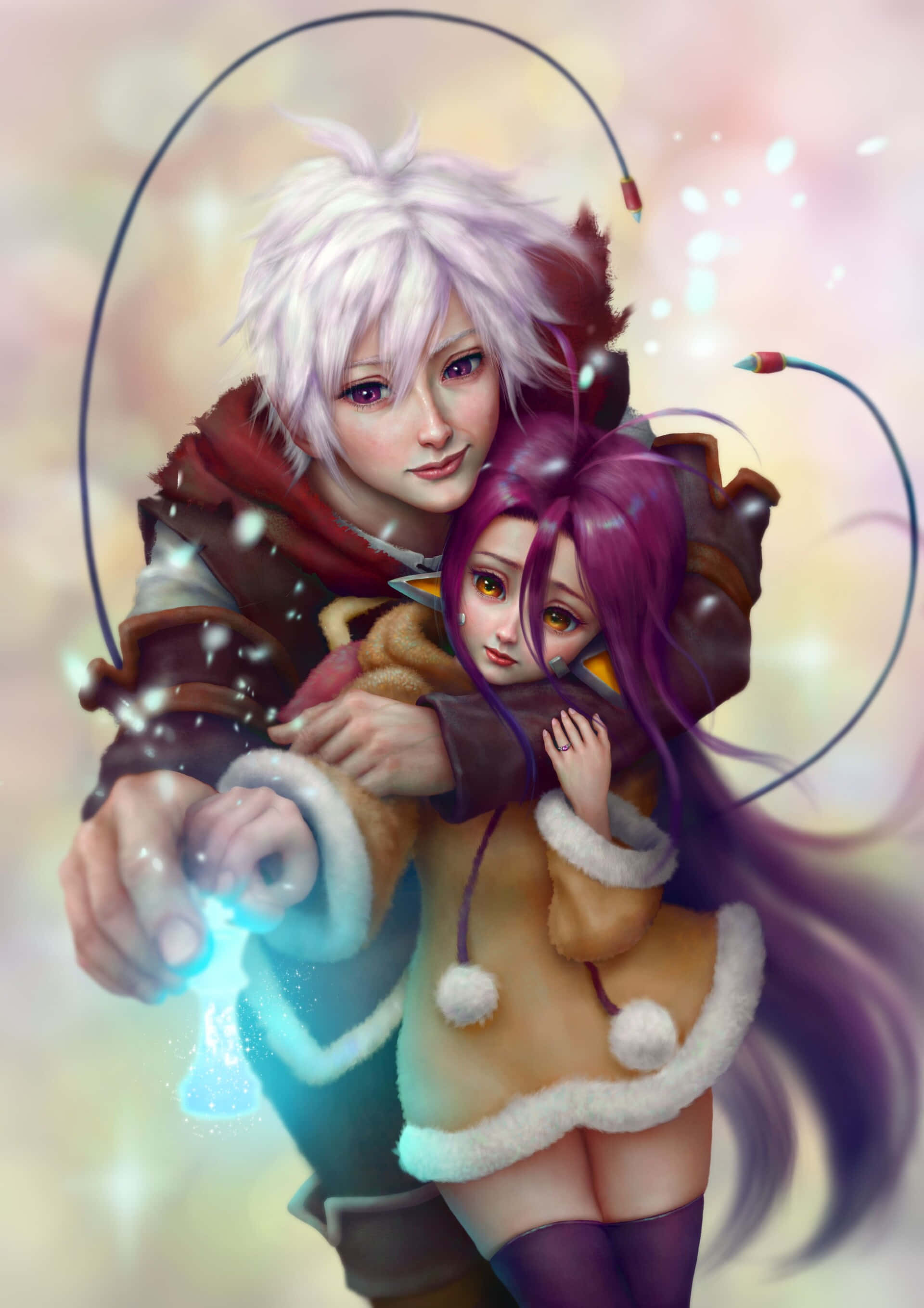 תמונת אמנות של סורה ושירו מ-No Game No Life טפט