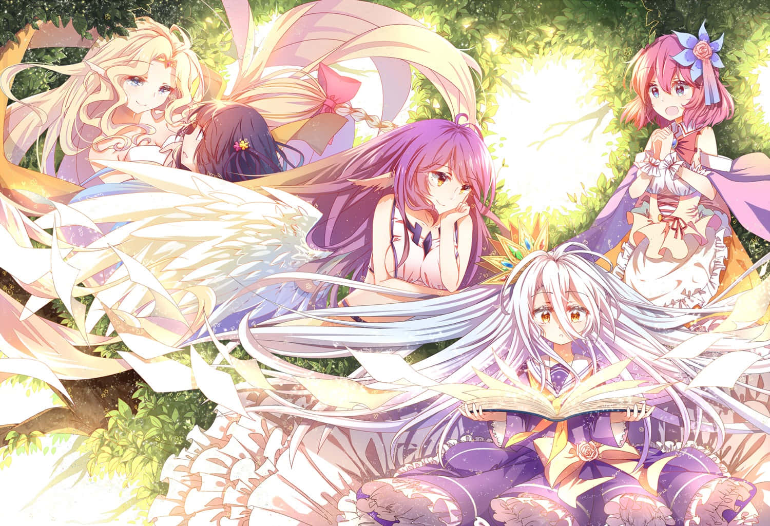 צללו לעולם הקסום של No Game No Life טפט