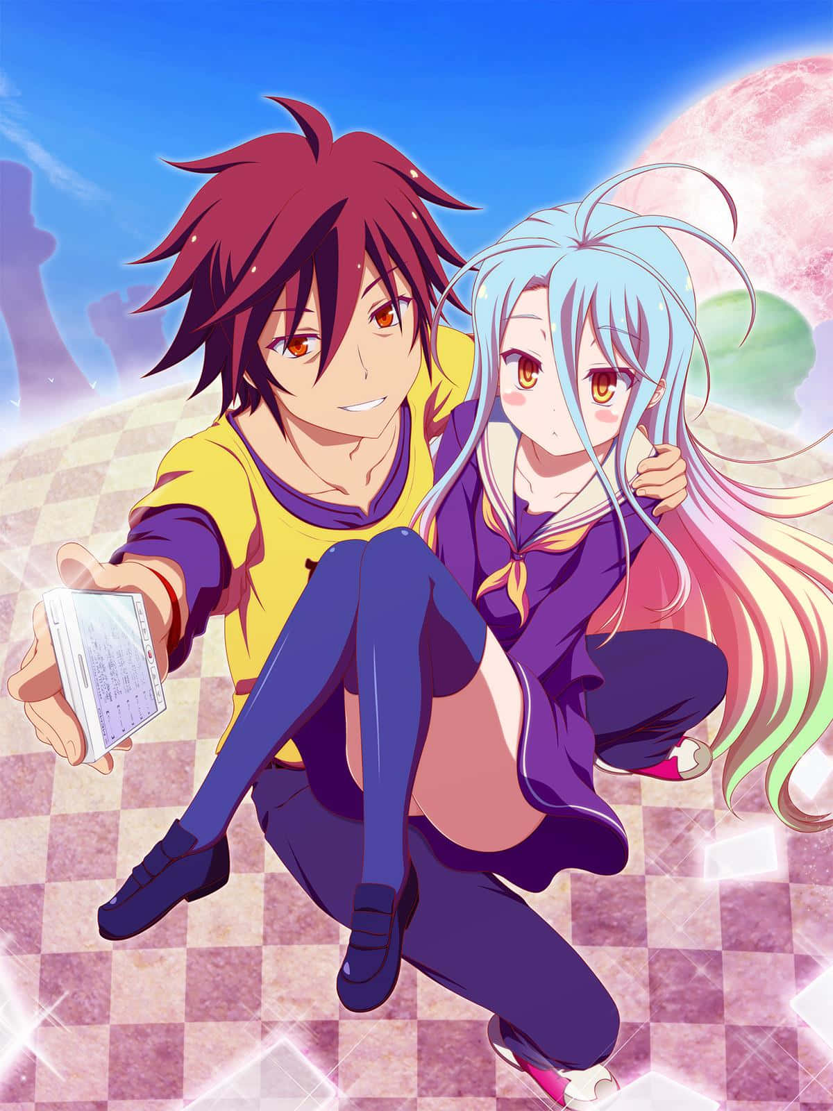 תמונה של סורה ושירו מ-No Game No Life טפט