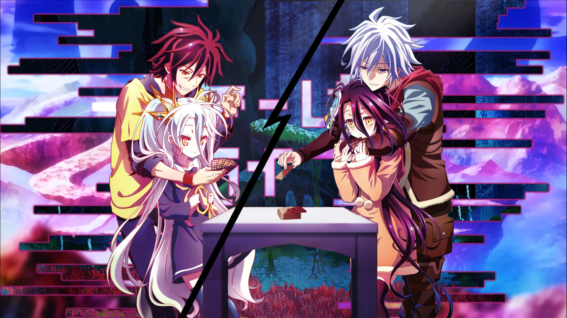 תמונה של אחים שונים מאנימת No Game No Life טפט