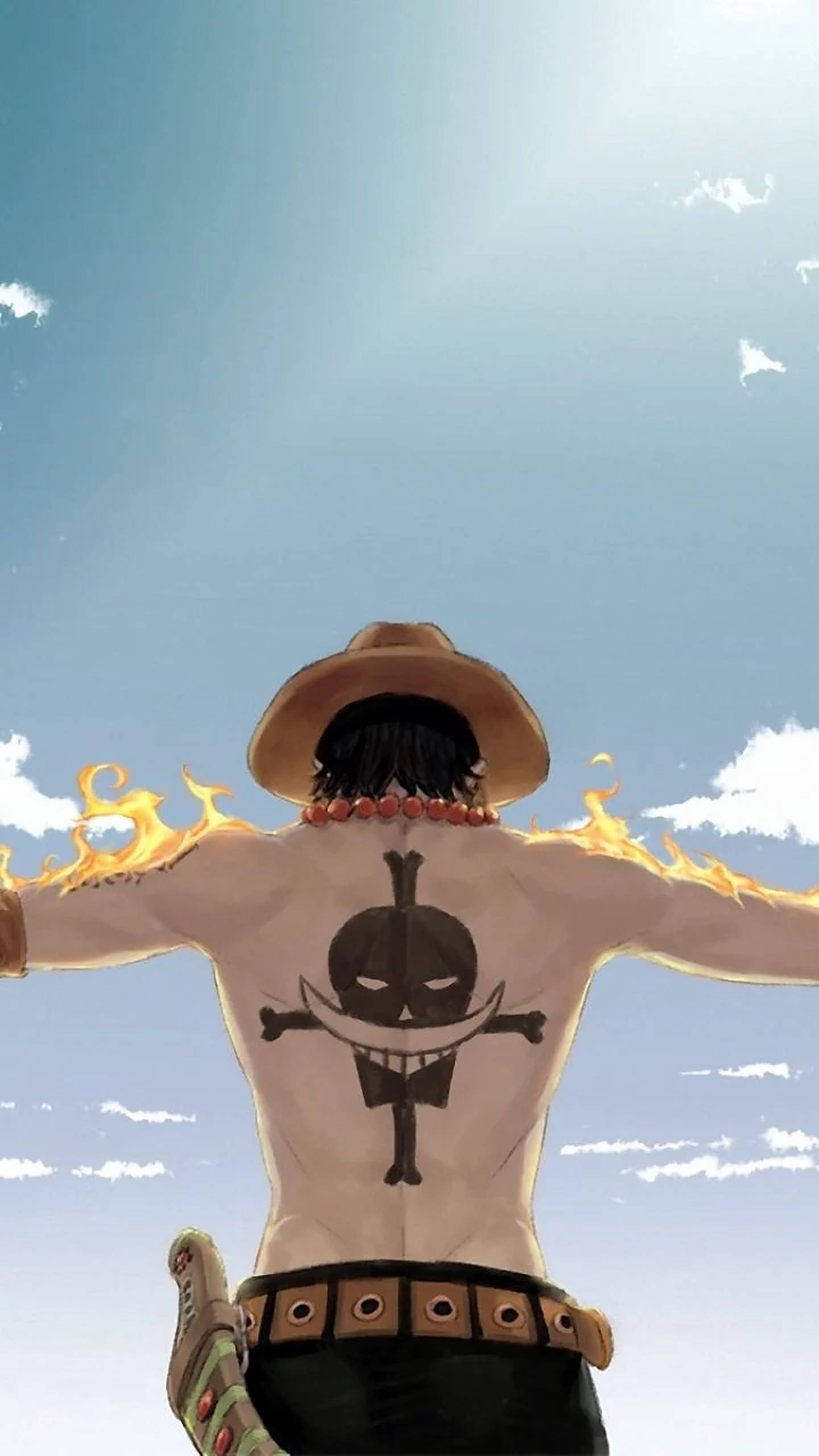 לופי בוער One Piece אייפון טפט