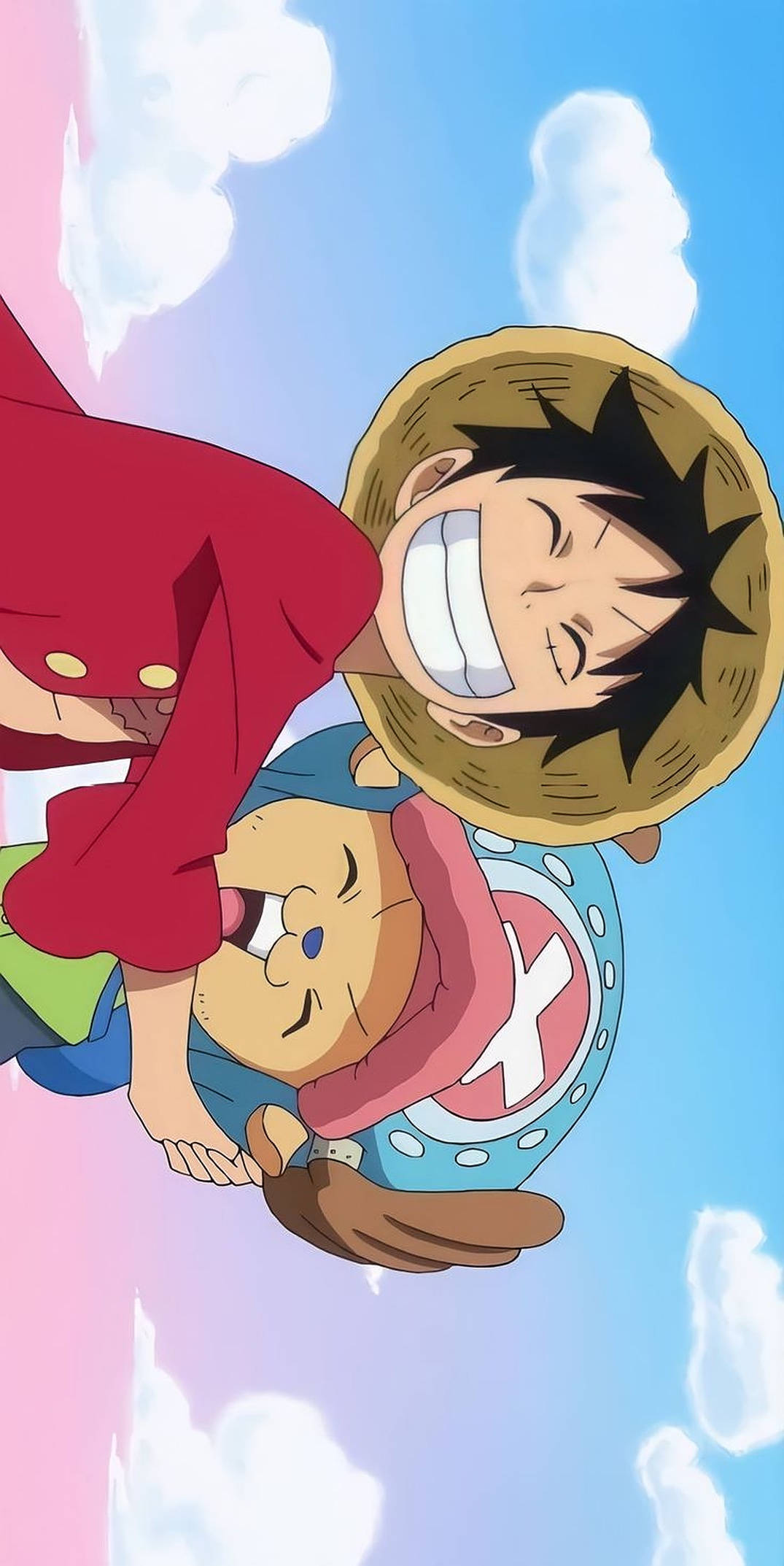 לופי וצ'ופר מ-One Piece על אייפון טפט