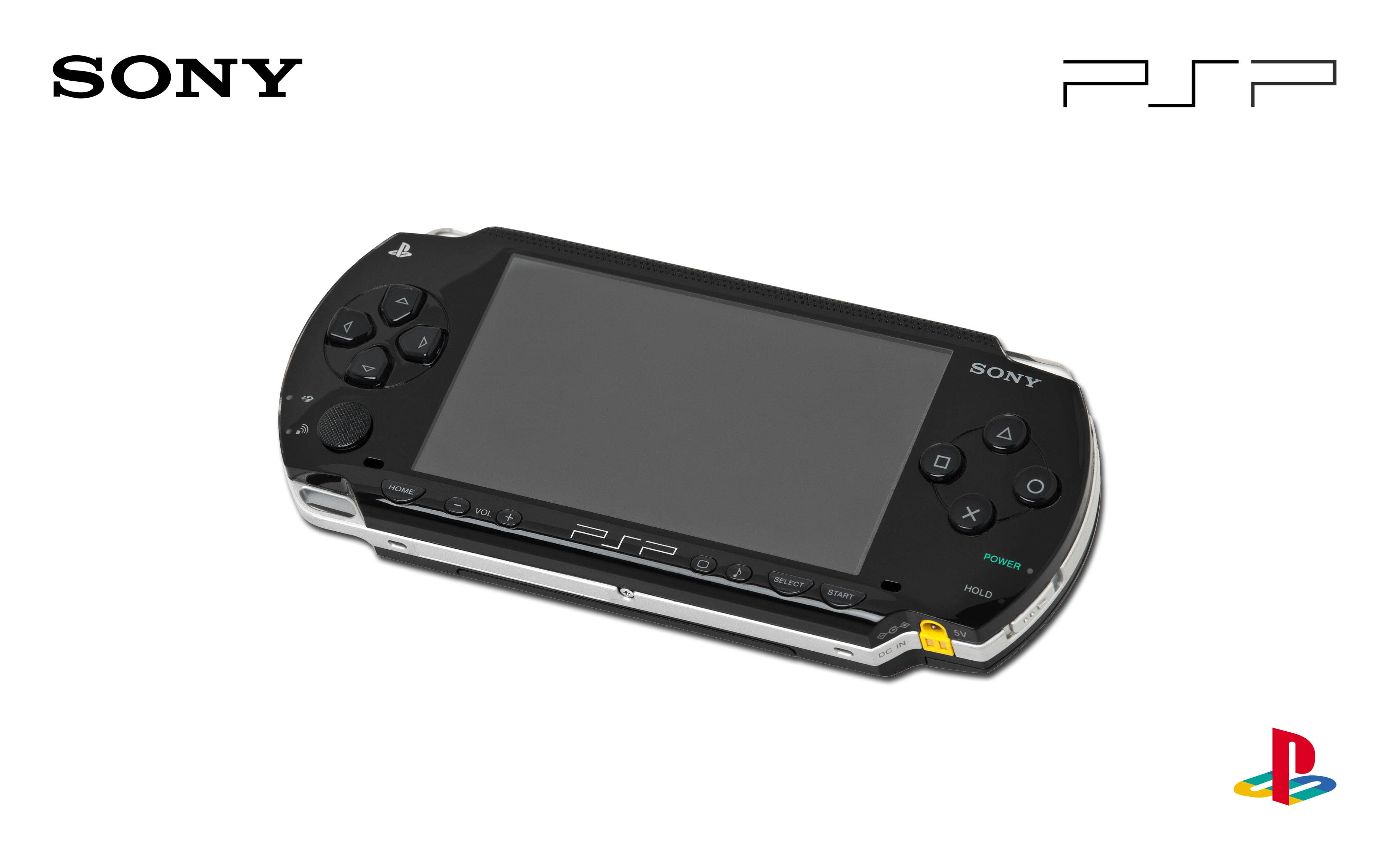 PSP שחור אסתטי על לבן טפט