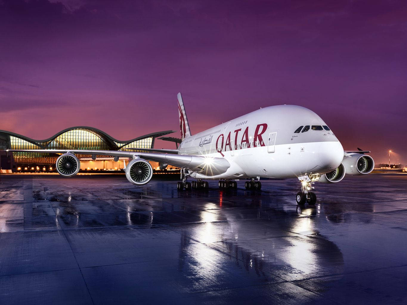 Qatar Airways מוכנה להמראה טפט