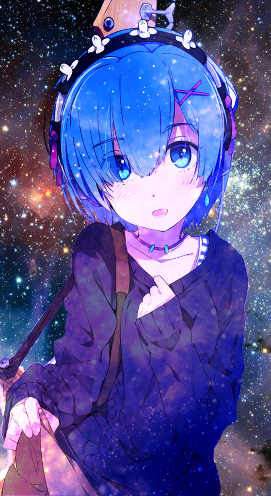 רקע טלפון גלקסי עם רם מ-Re:Zero טפט