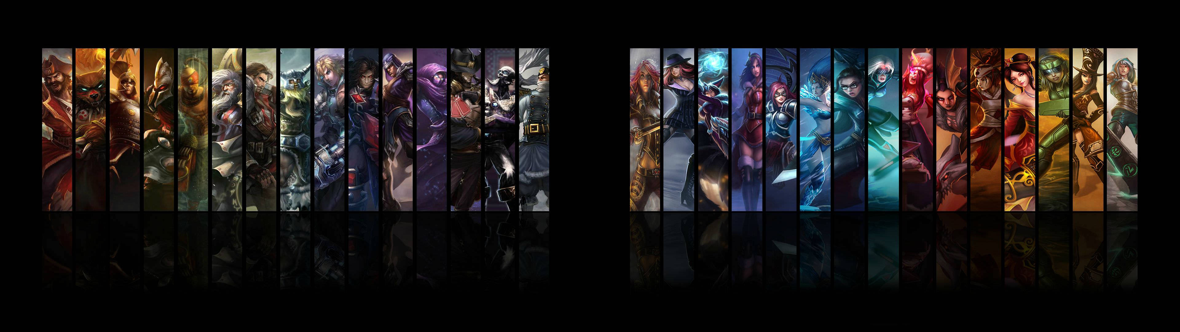 תהנו מדמויות בעיצוב Riot על צג כפול טפט