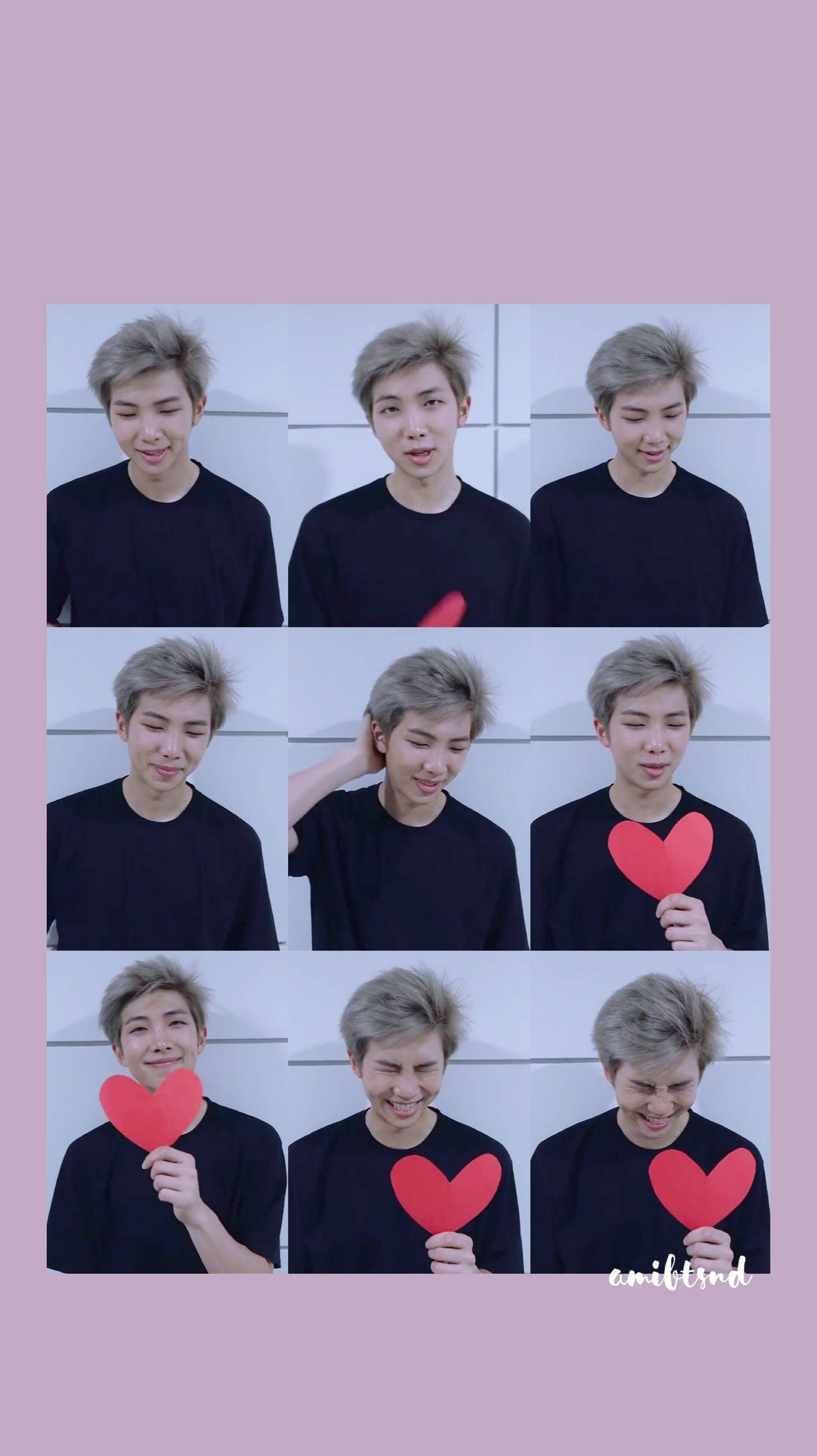 RM מ-BTS מקרין חיוביות עם שיערו הוורוד! טפט