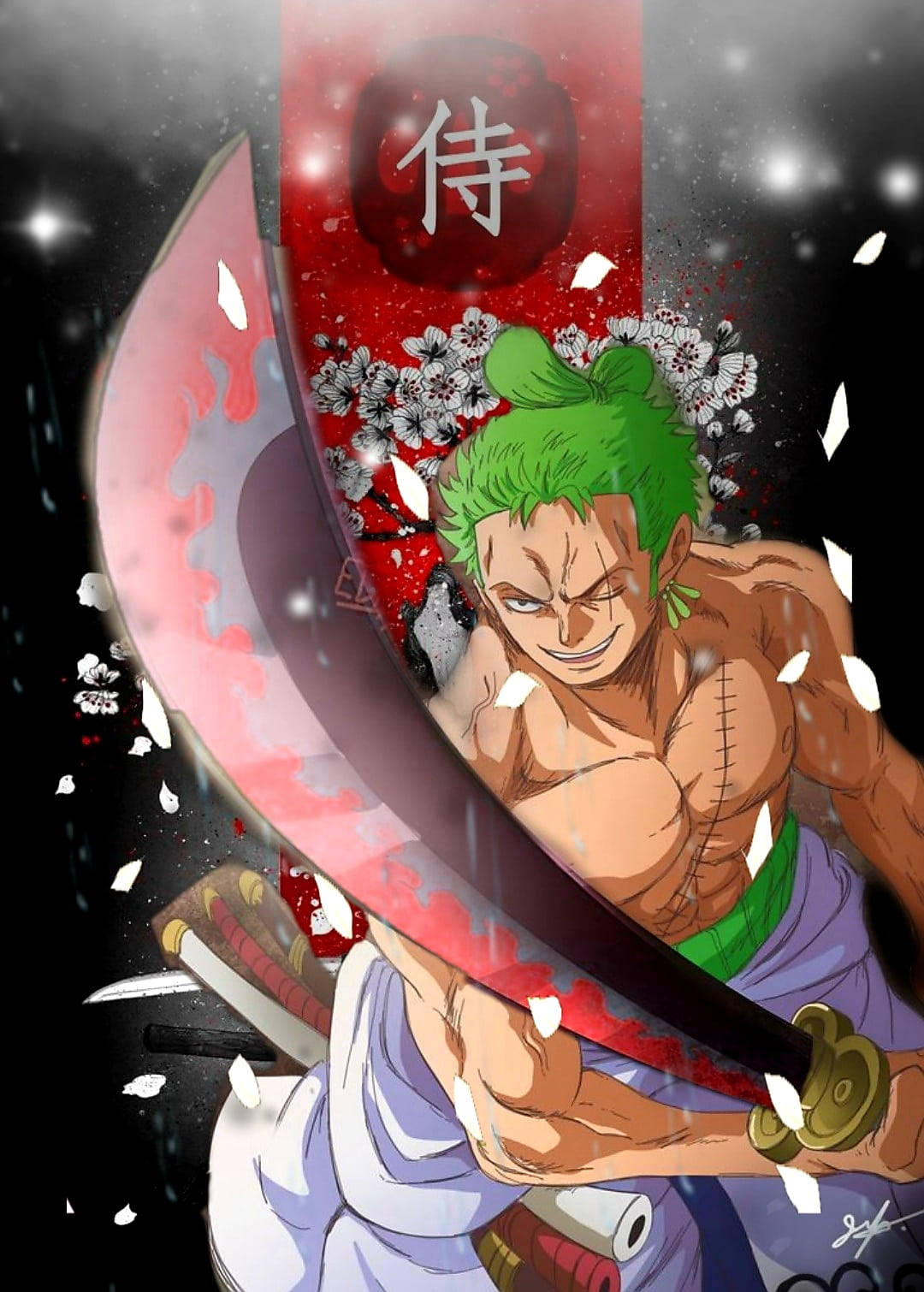 גרפיקת אנימה Roronoa Zoro PFP טפט