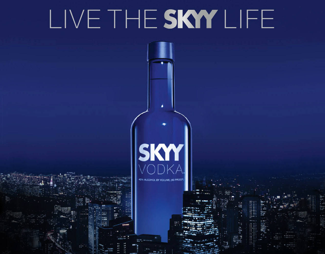 פוסטר Skyy וודקה חי את חיי הסקיי טפט