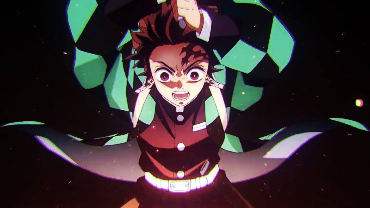 Tanjiro קופץ להכות טפט