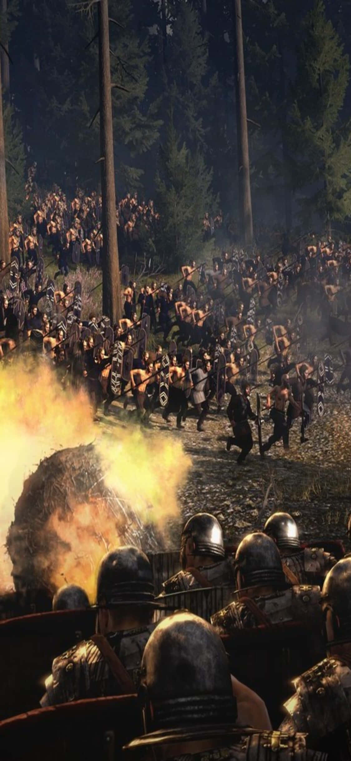 חווה את הריגוש של Total War: Rome II באייפון XS שלך טפט