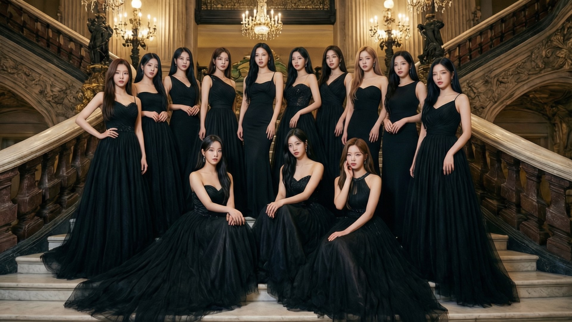TWICE באירוע עניבה שחורה טפט