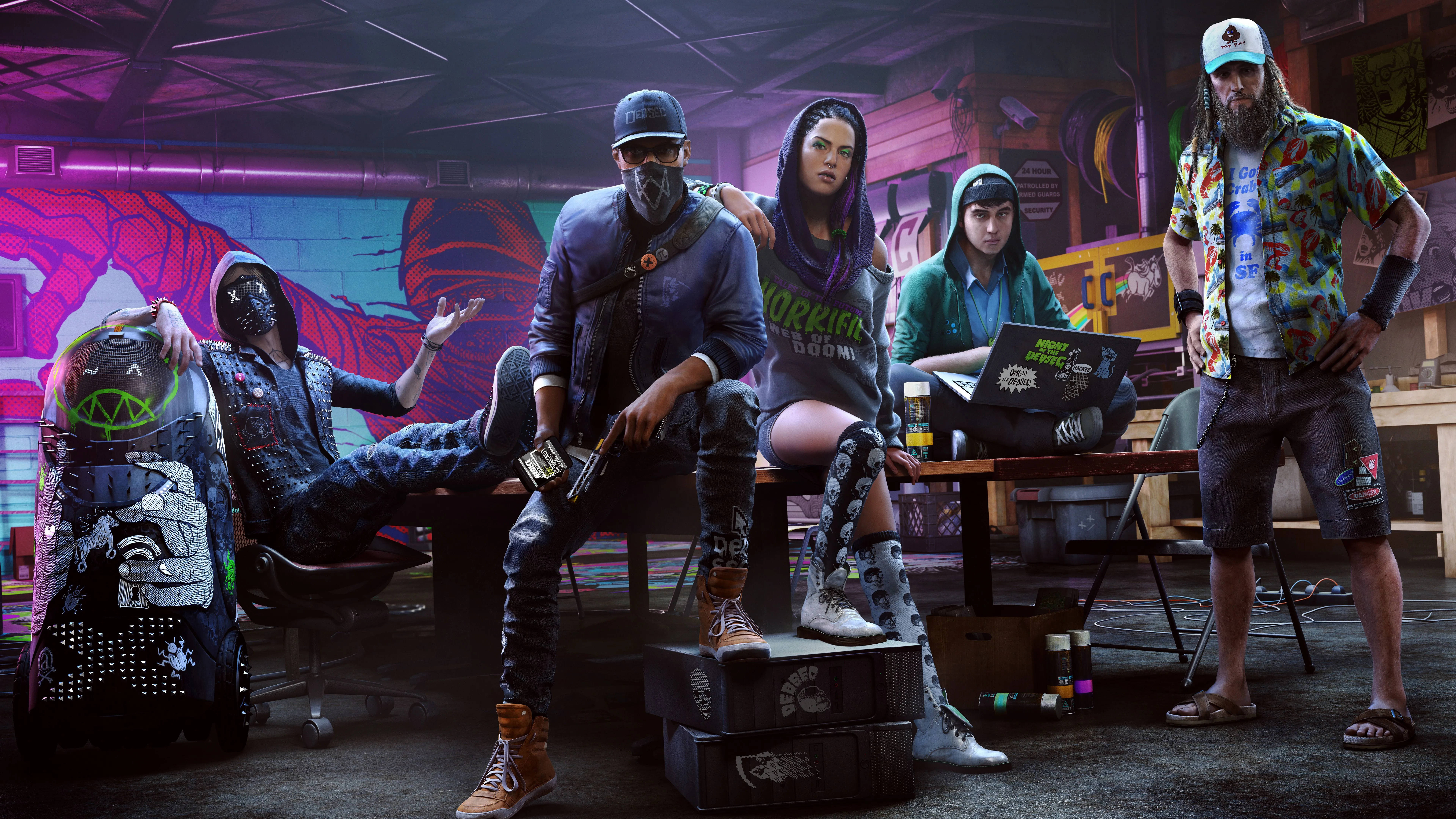 Watch Dogs 2 8K גיימינג טפט