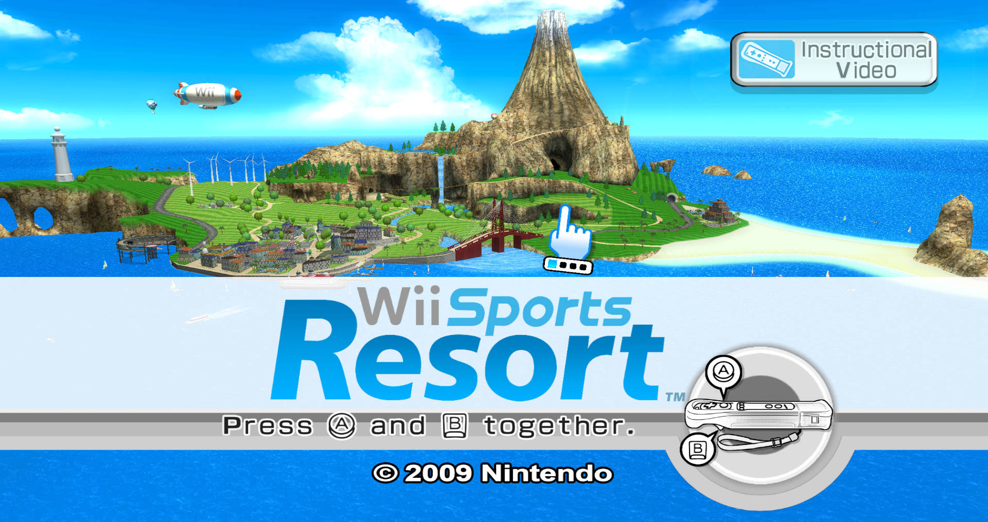 פתיחת המשחק Wii Sports Resort טפט