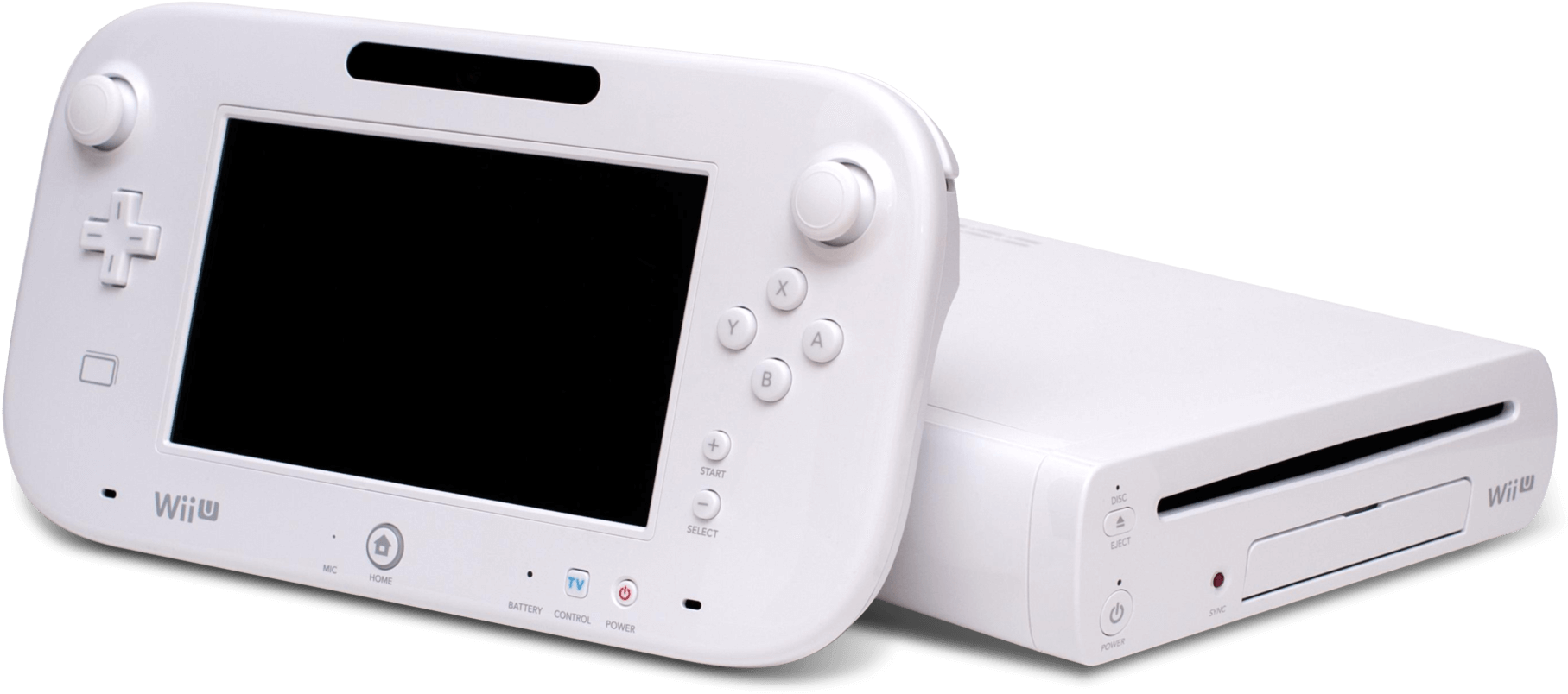 קונסולת Wii U לבנה ושלט טפט