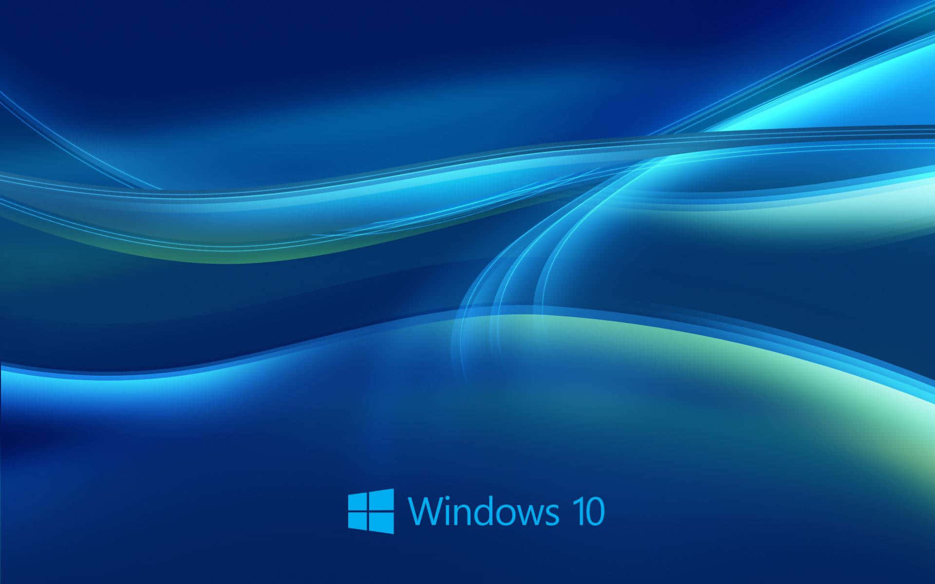 רקע גלי כחול של Windows 10 טפט