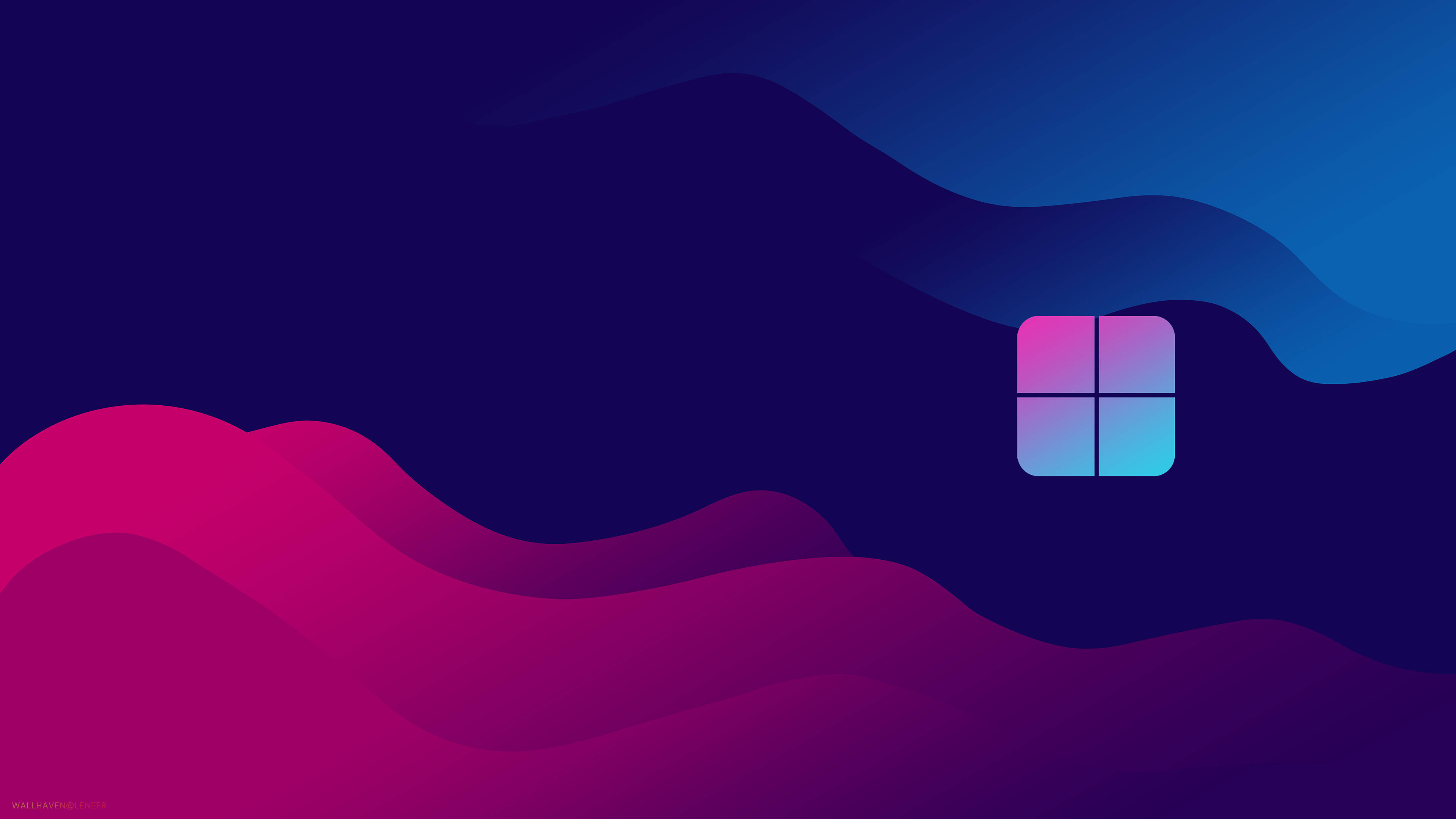 מג'נטה וכחול של Windows המקורי טפט