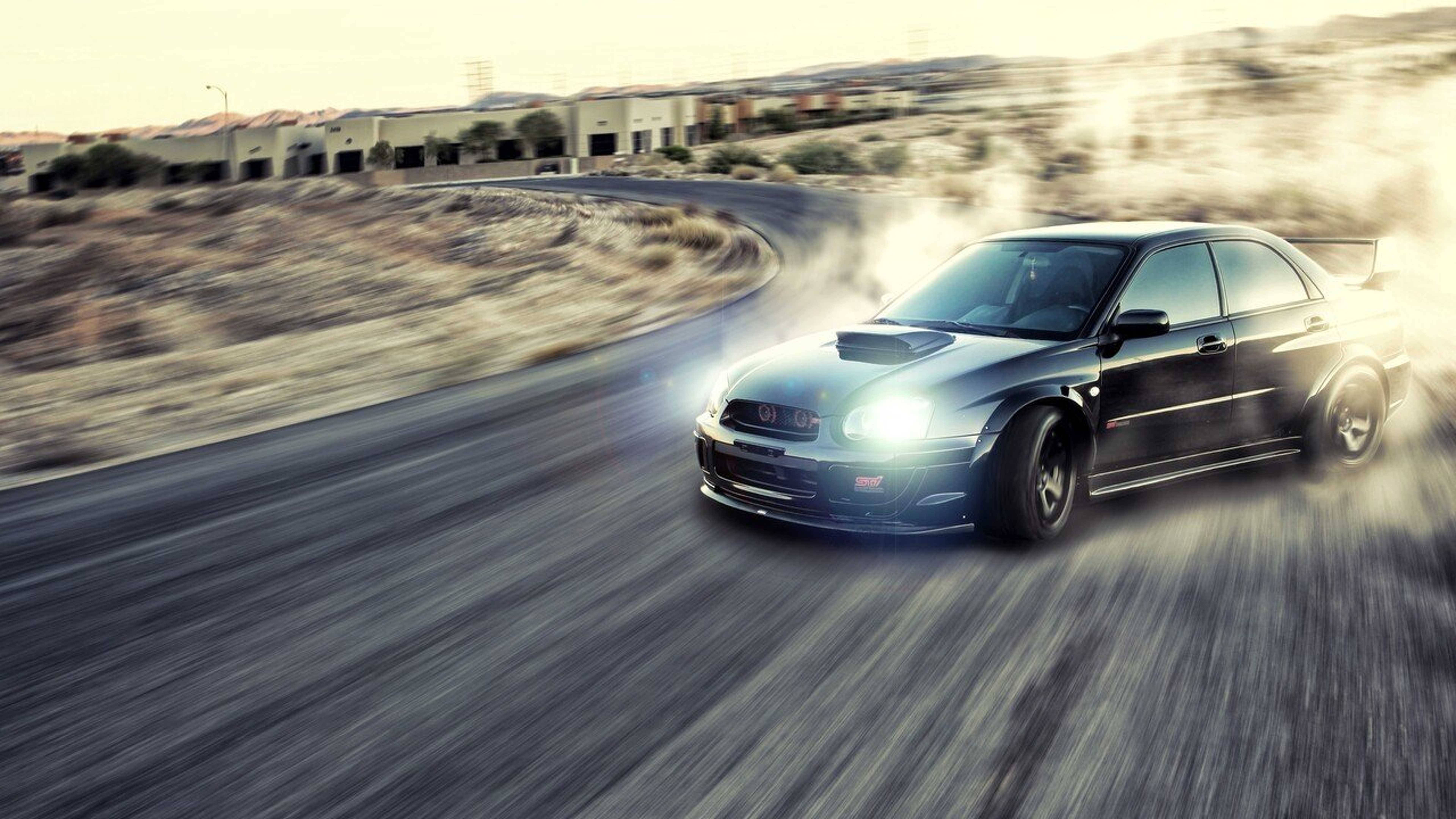 סוברו אימפרזה WRX דריפט בוער בפעולה טפט