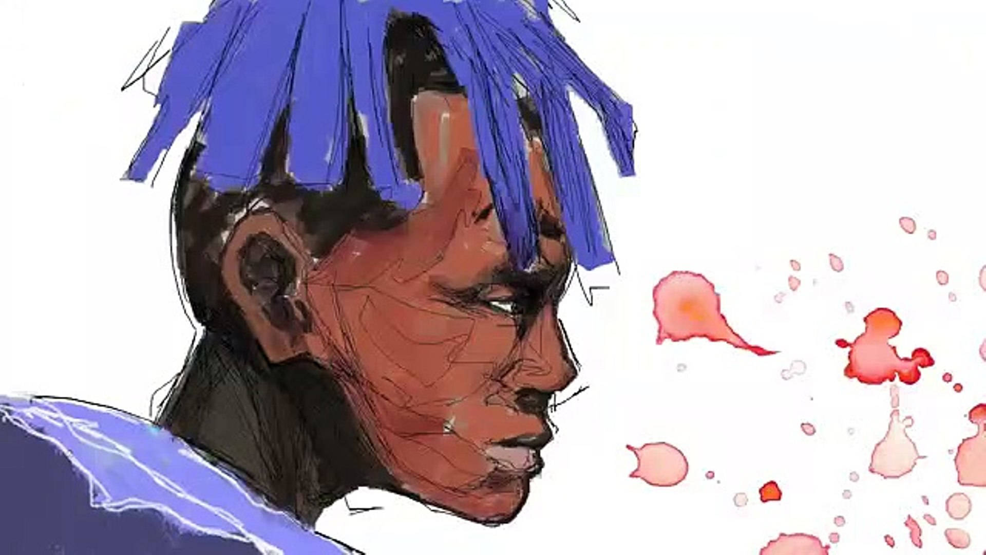אמנות צבעי מים אנימה של Xxxtentacion טפט