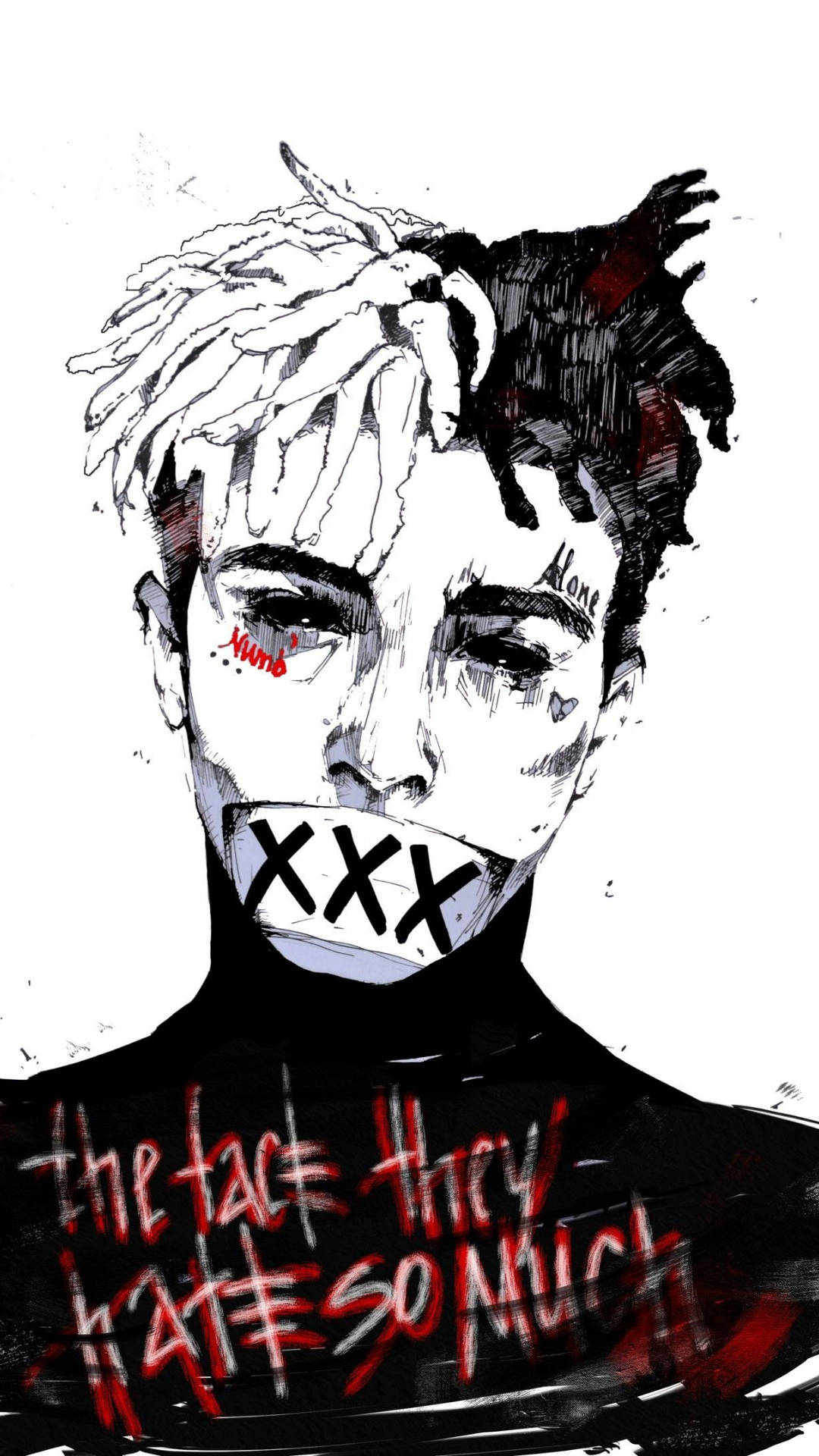 איור אנימה של XXXTentacion טפט