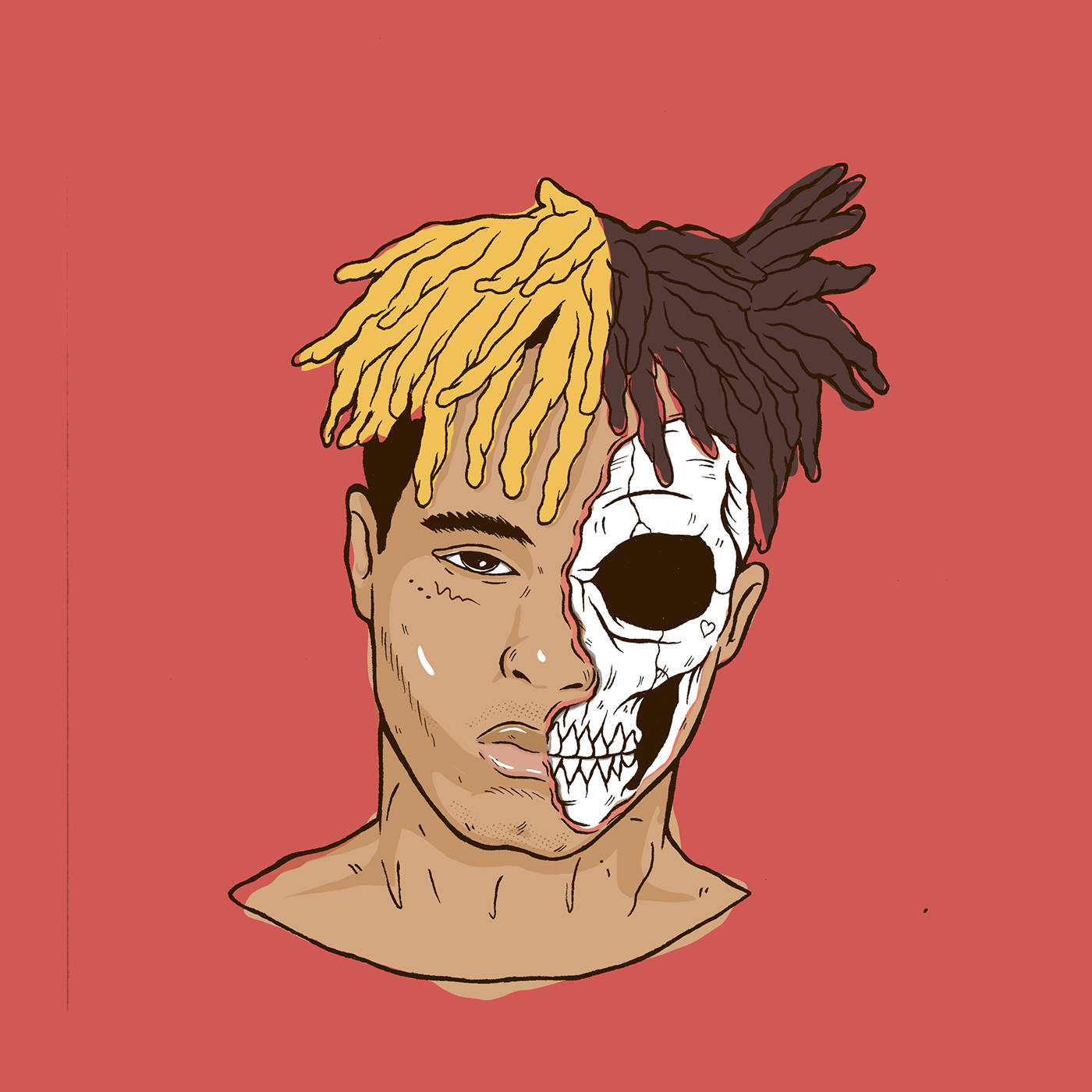 אמנות בהשראת אנימה של Xxxtentacion טפט