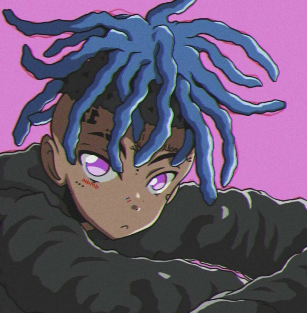 Xxxtentacion בסגנון אנימה רטרו טפט