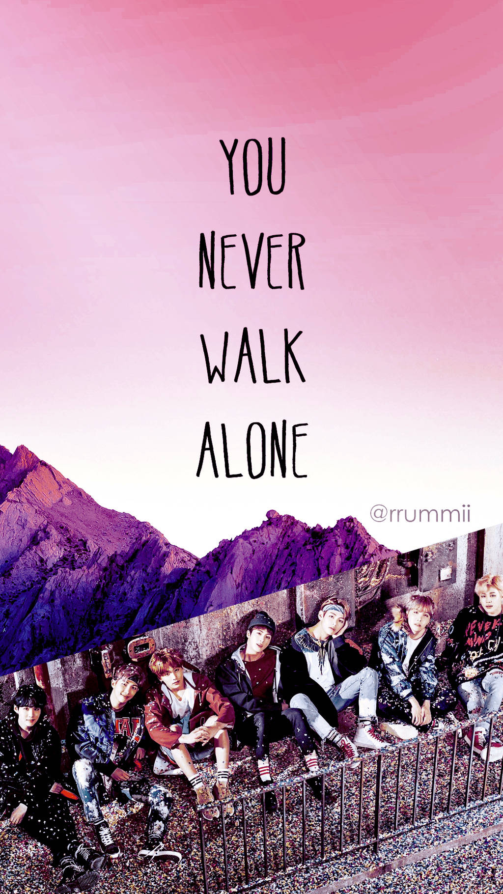 ציטוט You Never Walk Alone BTS טפט
