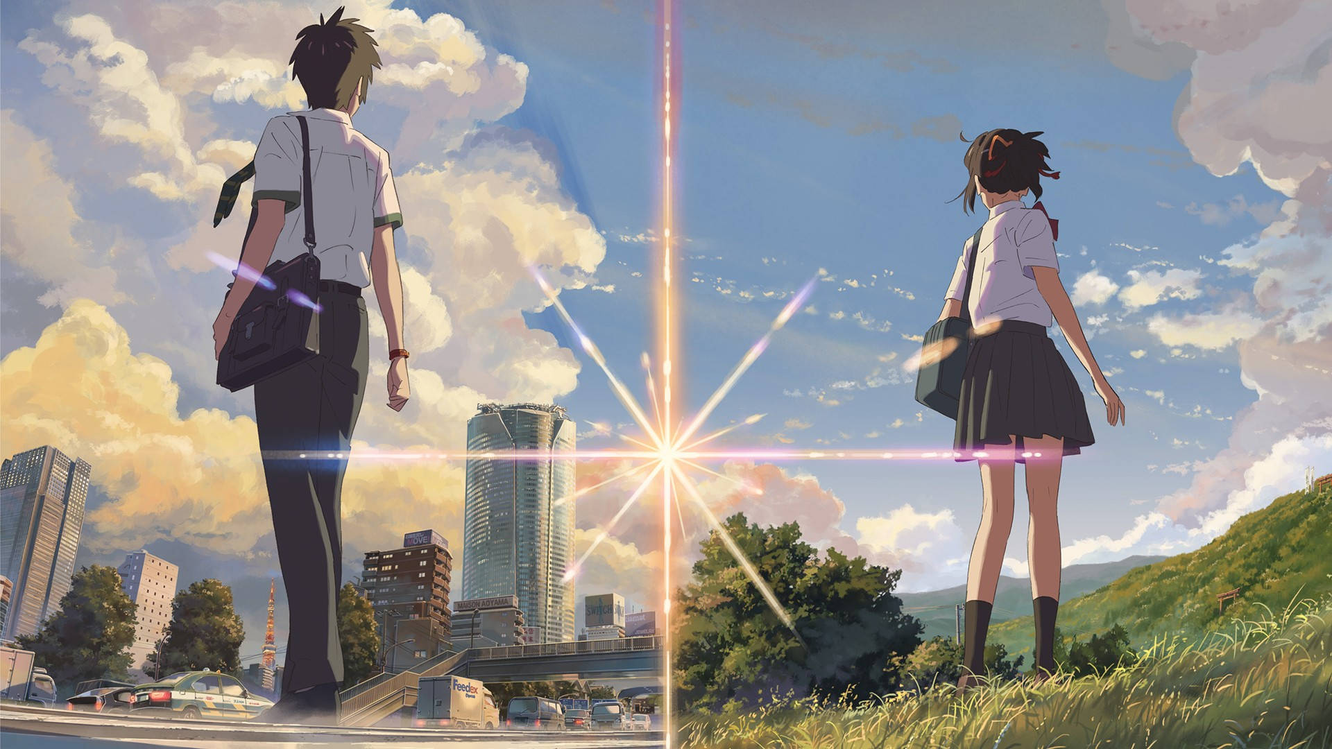 שני עולמות האנימה Your Name 2016 טפט