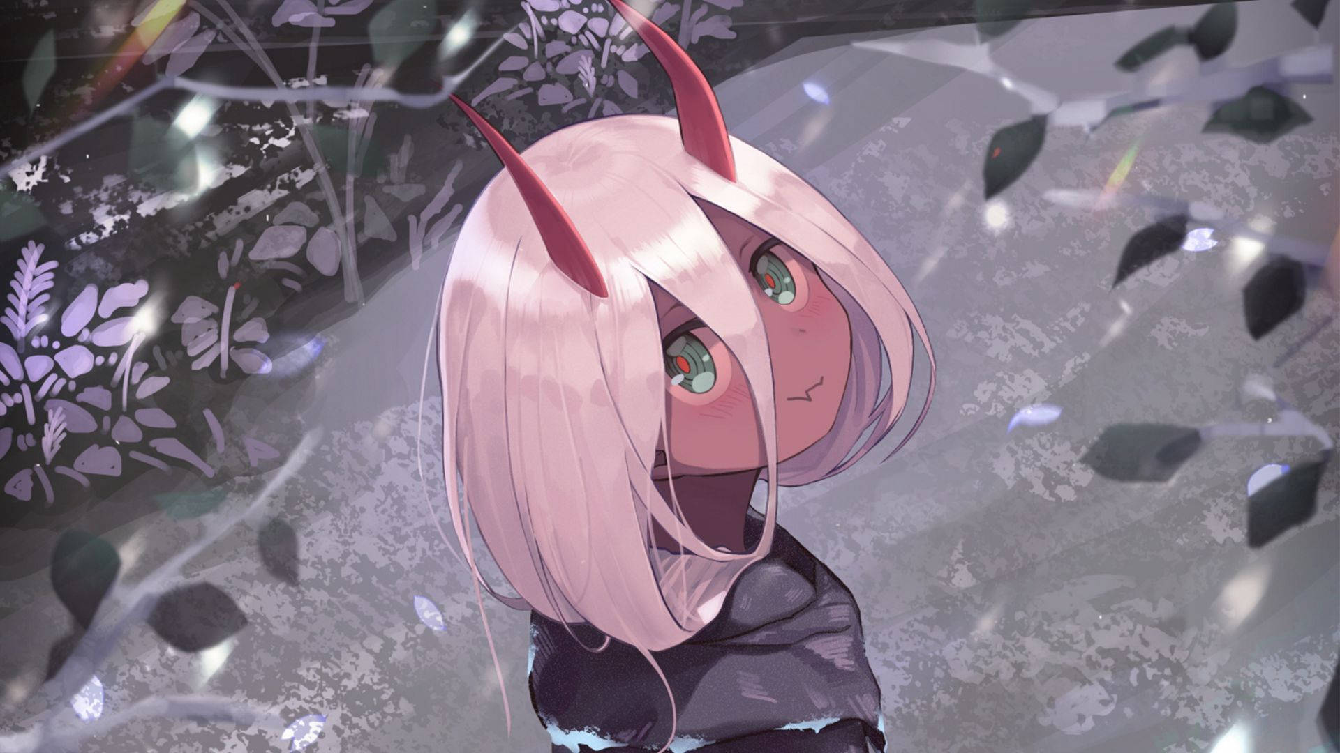 Zero Two ילדת אנימה חמודה תמונת פרופיל מעריצים טפט