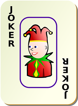 איור קלף משחק ליצן טפט
