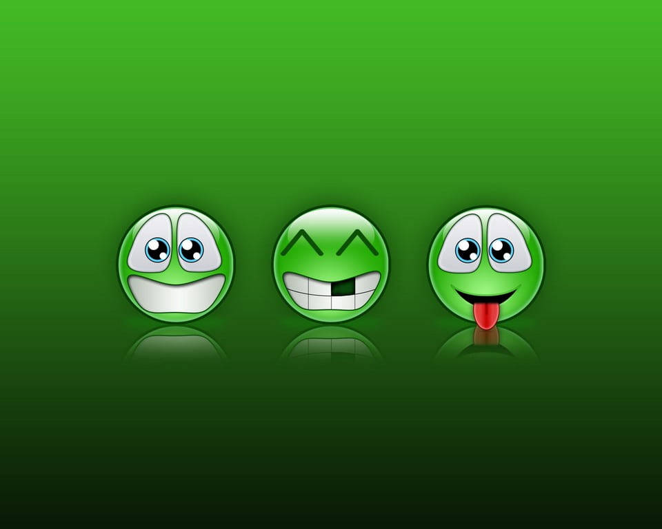 אימוג'י ירוקים של MSN Messenger טפט
