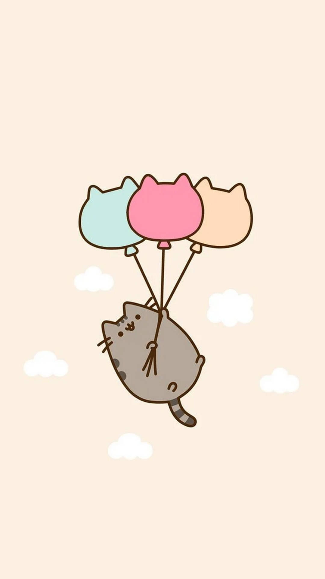 אמנות חמודה של Pusheen לאנדרואיד 11 טפט