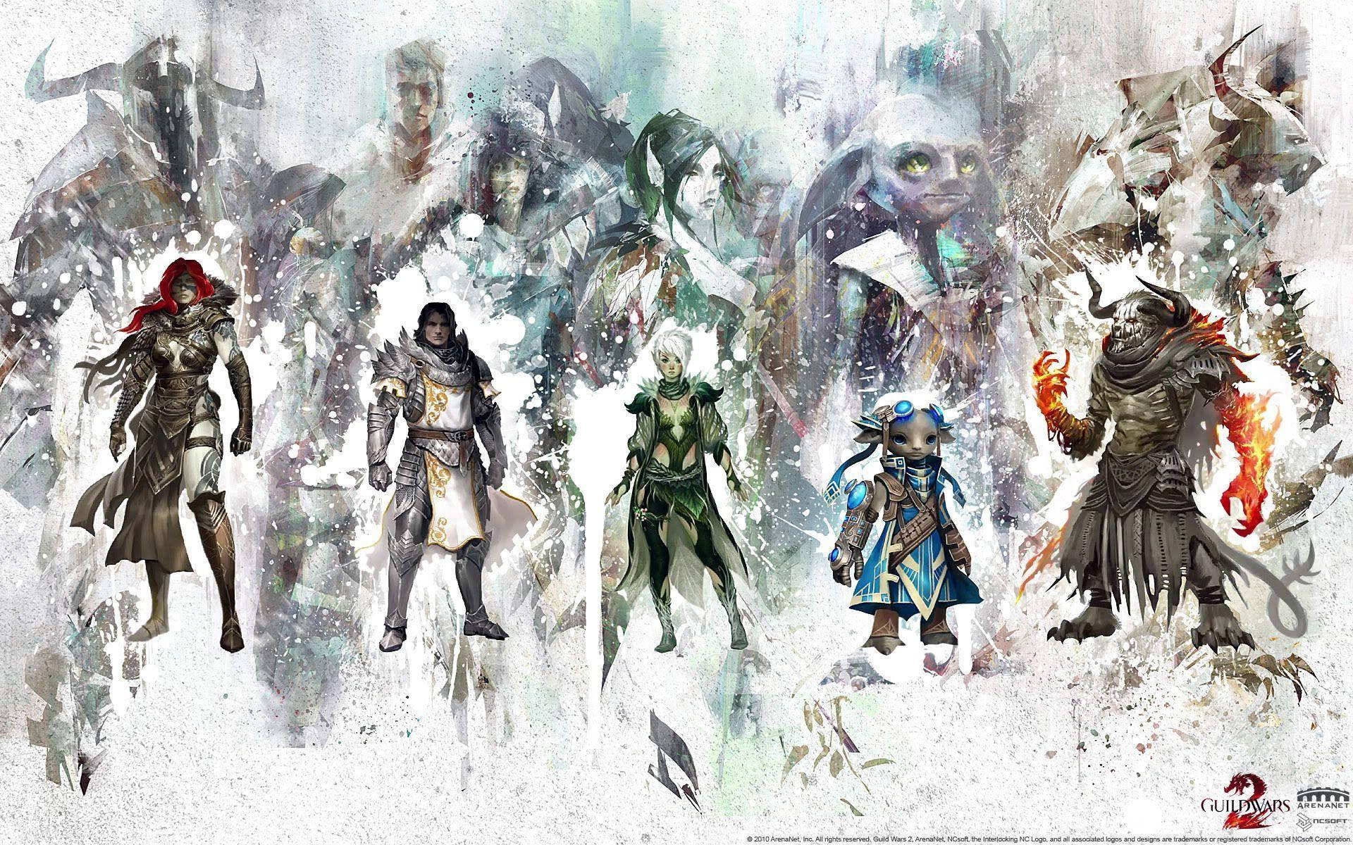 אמנות מופשטת של Guild Wars 2 טפט