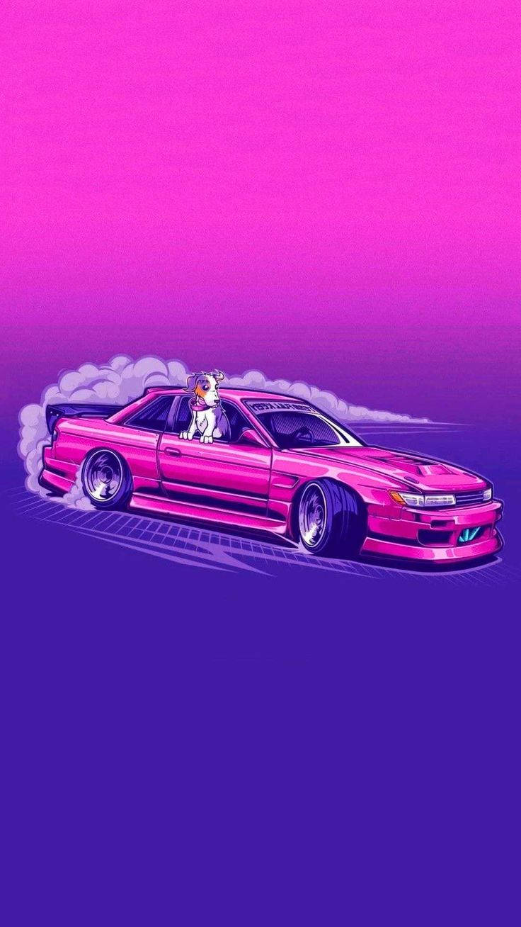 אמנות סינת'ווייב אסתטית JDM טפט