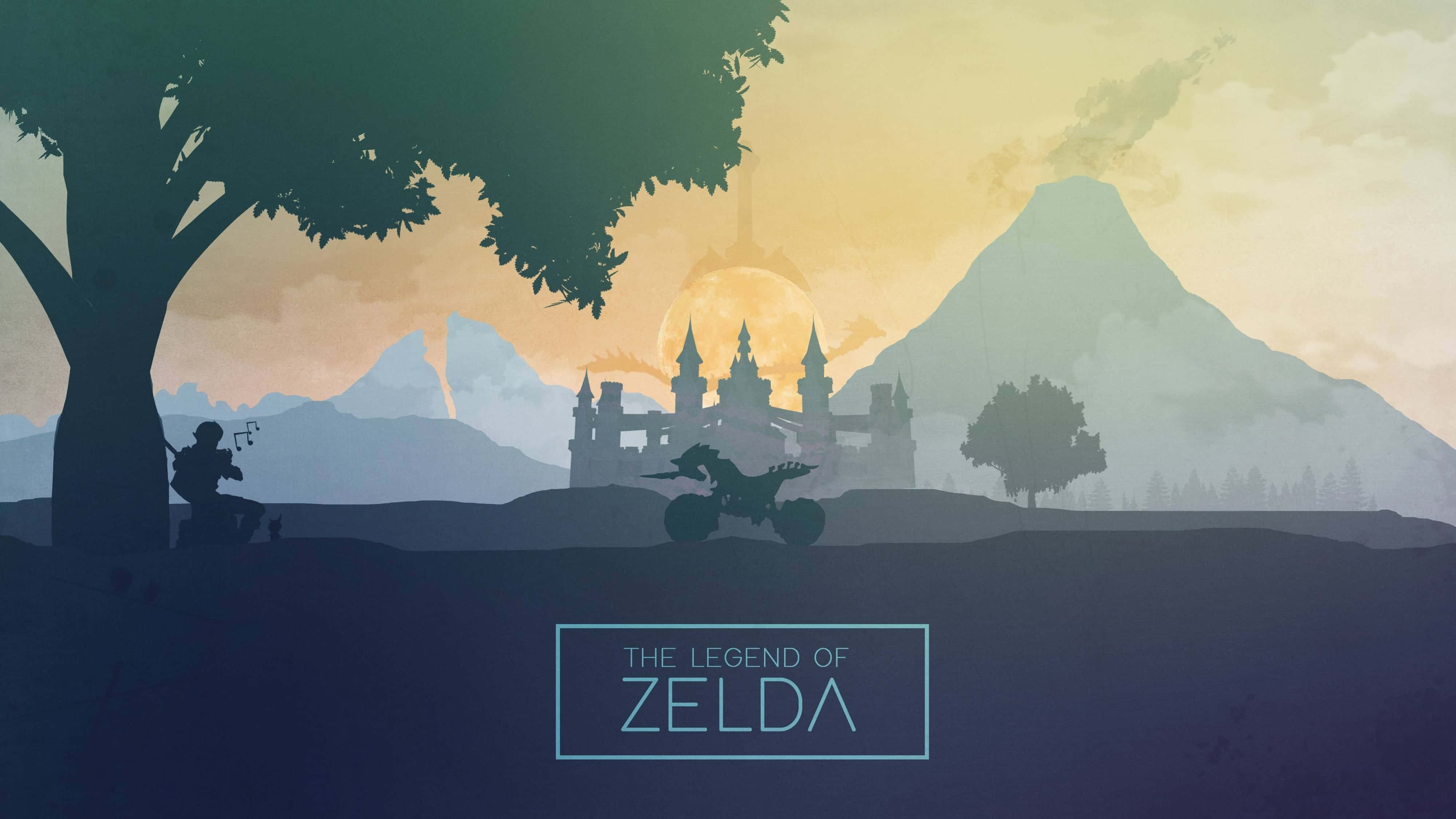 אמנות שכבות של זלדה: Breath of the Wild 4K טפט