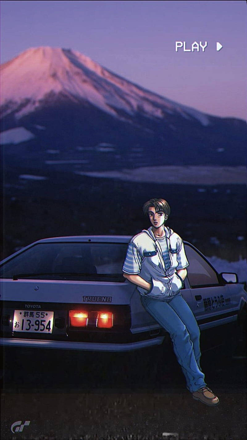 אסתטיקת JDM של Initial D טפט