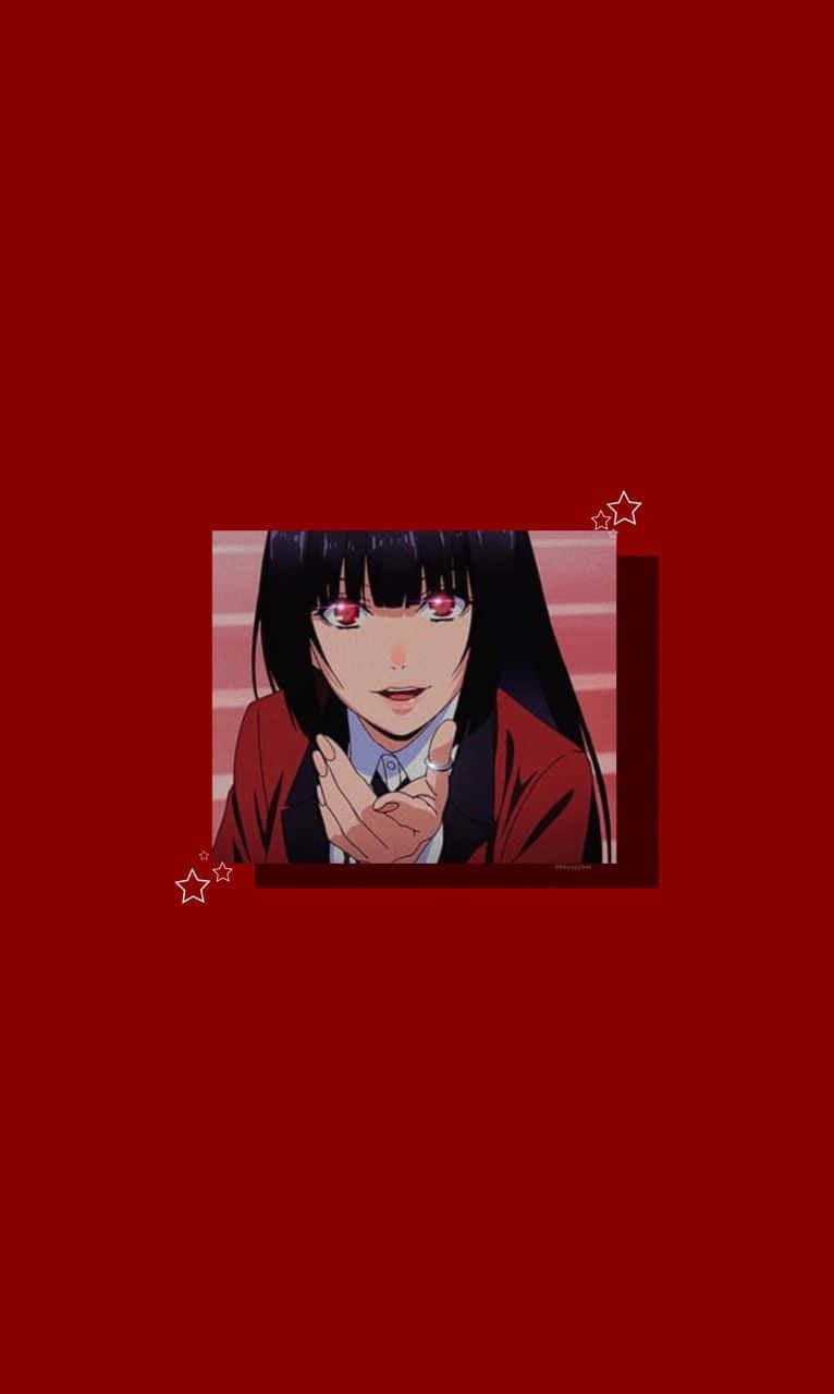 אסתטיקת אנימה אדומה של Kakegurui טפט