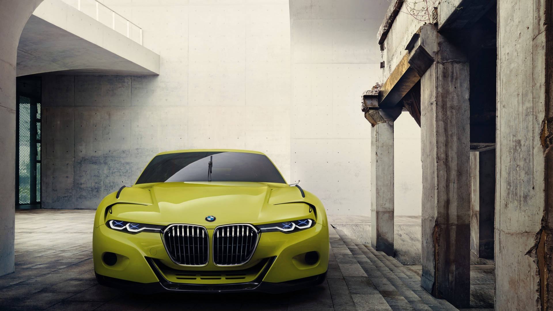 ב.מ.וו 3.0 CSL צהובה Full HD — מכוניות טפט