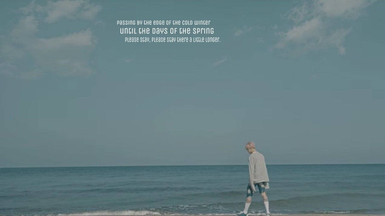 ג'ימין מ-BTS על החוף טפט