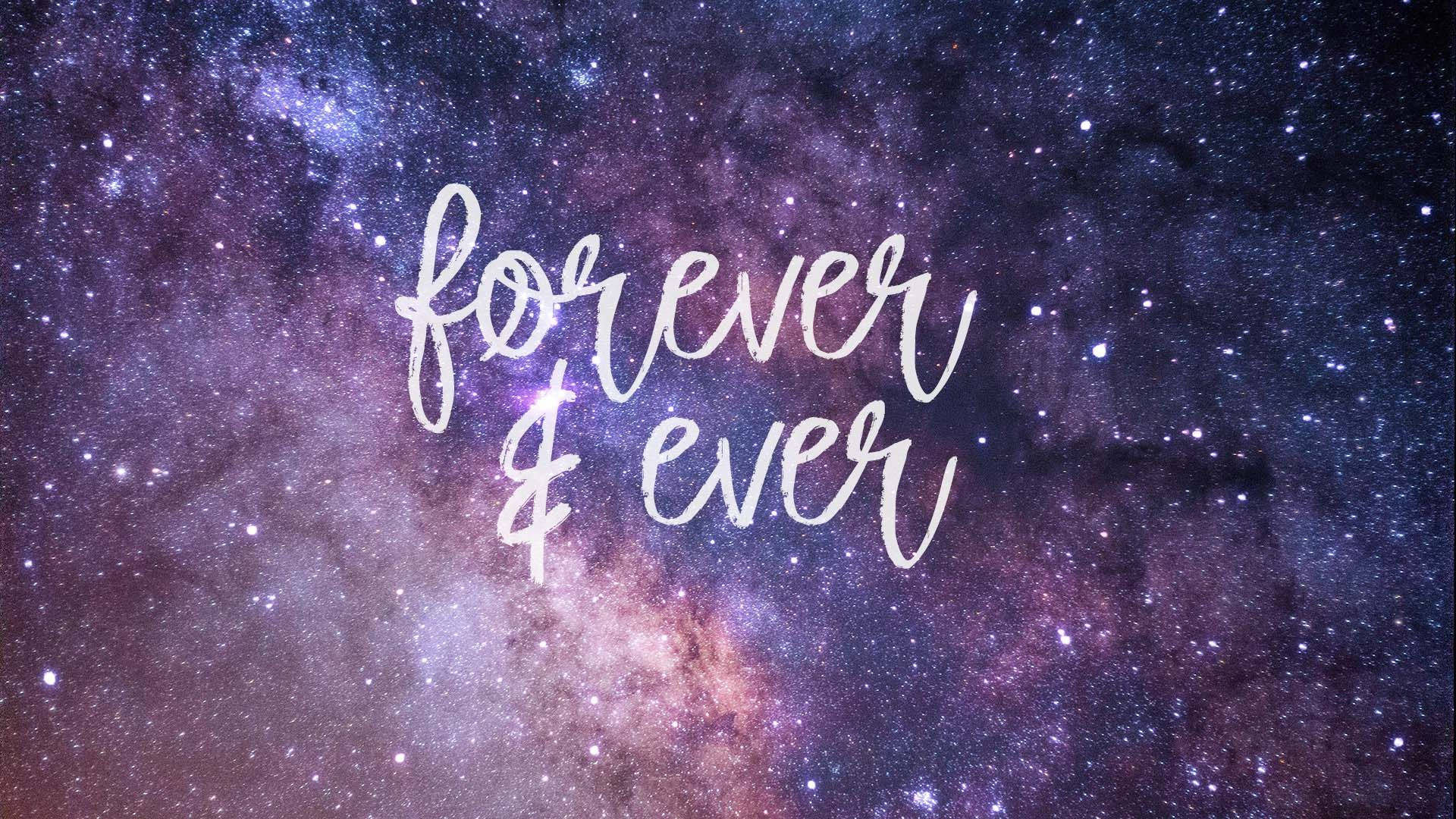 גלקסיה חמודה עם Forever & Ever טפט