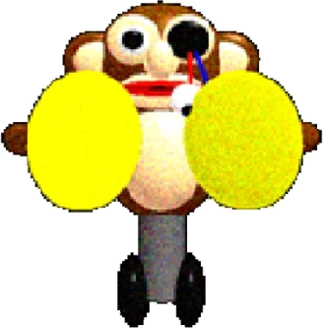 דמות מם מרובלוקס עם מצלתיים טפט
