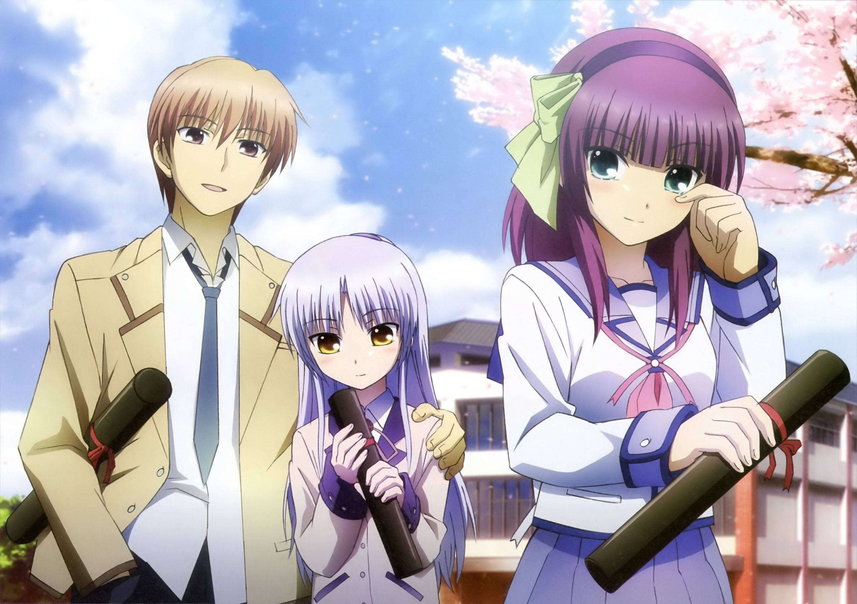 זוג אנימה Angel Beats טפט