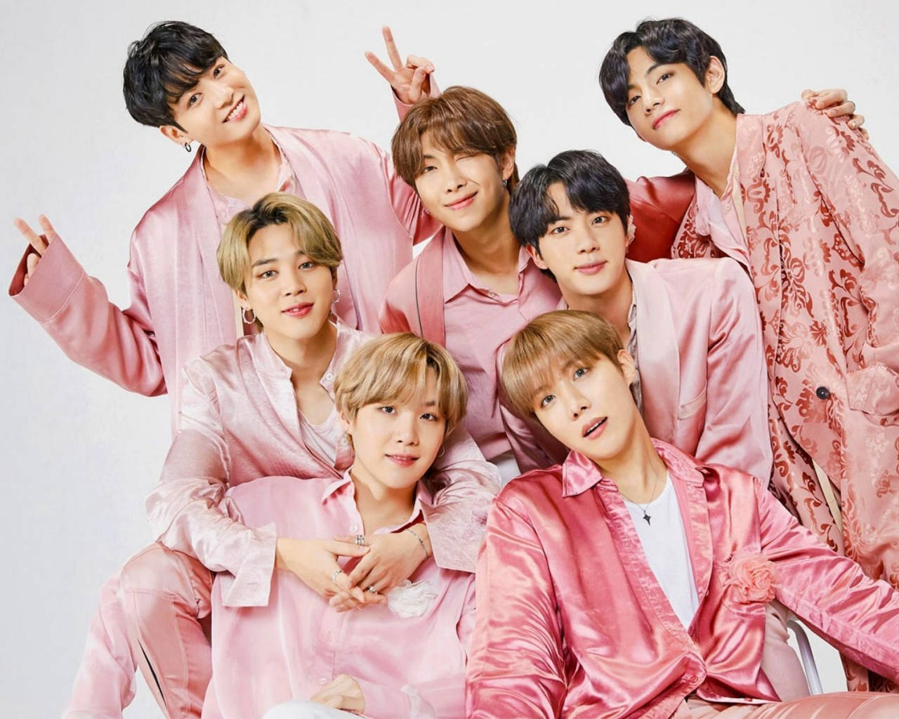 חברי BTS בוורוד - טפט לשולחן העבודה טפט