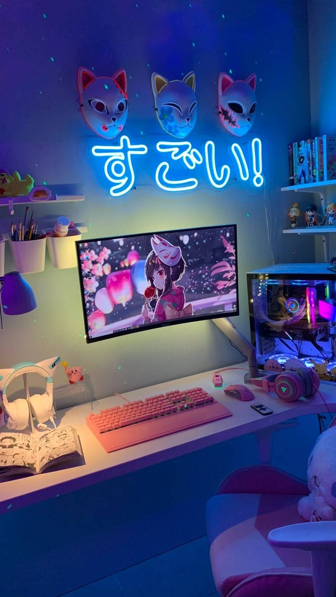 חדר אנימה של גיימר טפט