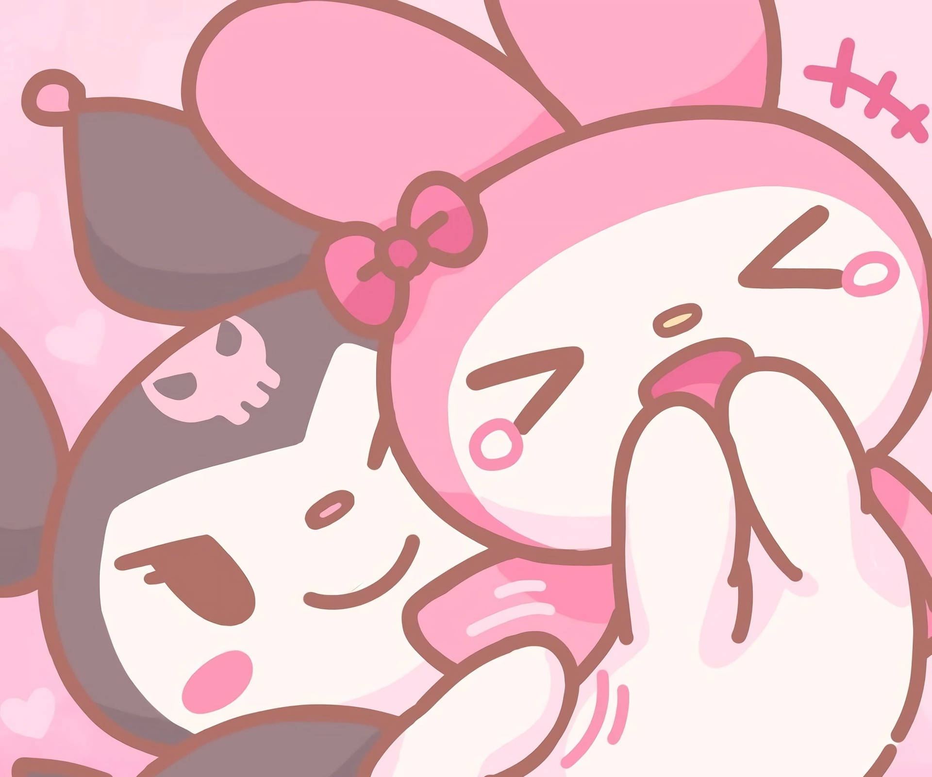 מי מלודי קורומי עם מי מלודי החמודה — Sanrio GIF טפט