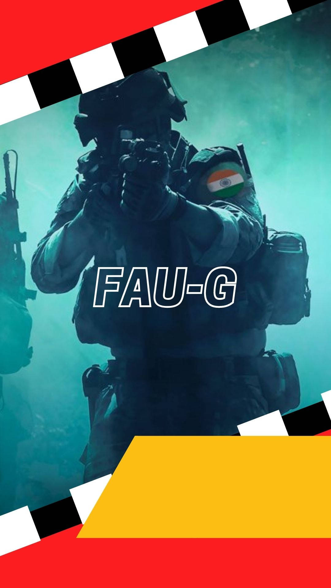 חייל מכוון רובה FAU-G צבעוני טפט