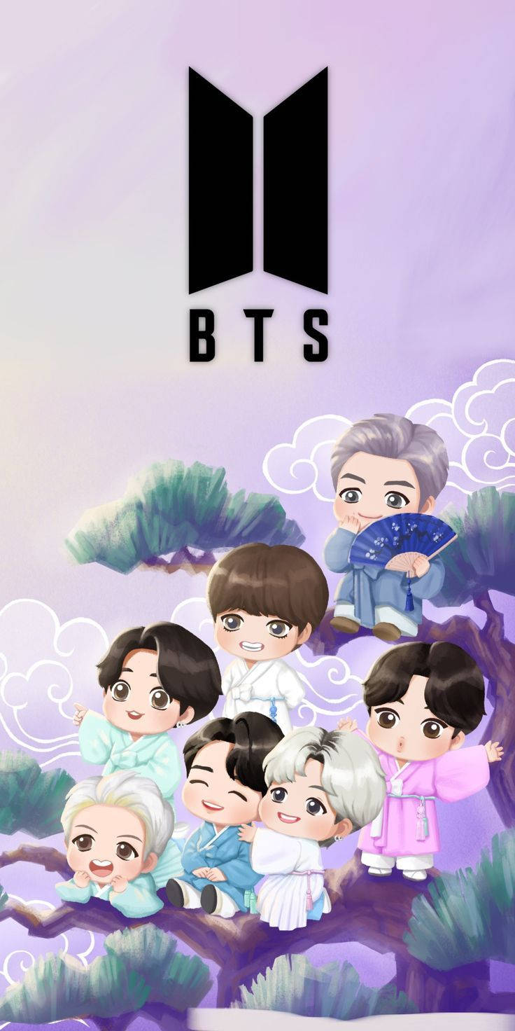 טייני טאן BTS על צמרת עץ טפט