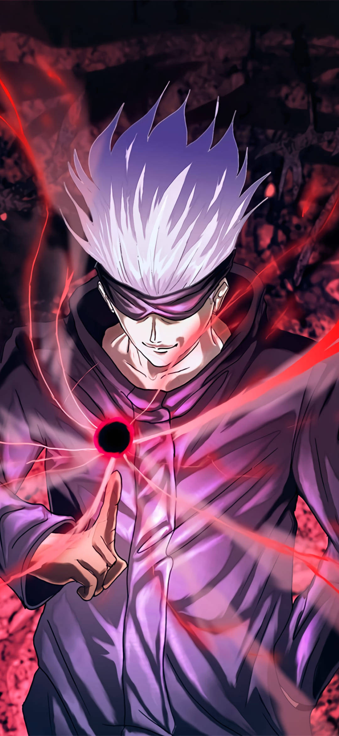 טכניקת הקללה האדומה של סאטורו גוג'ו - Jujutsu Kaisen לטלפון טפט
