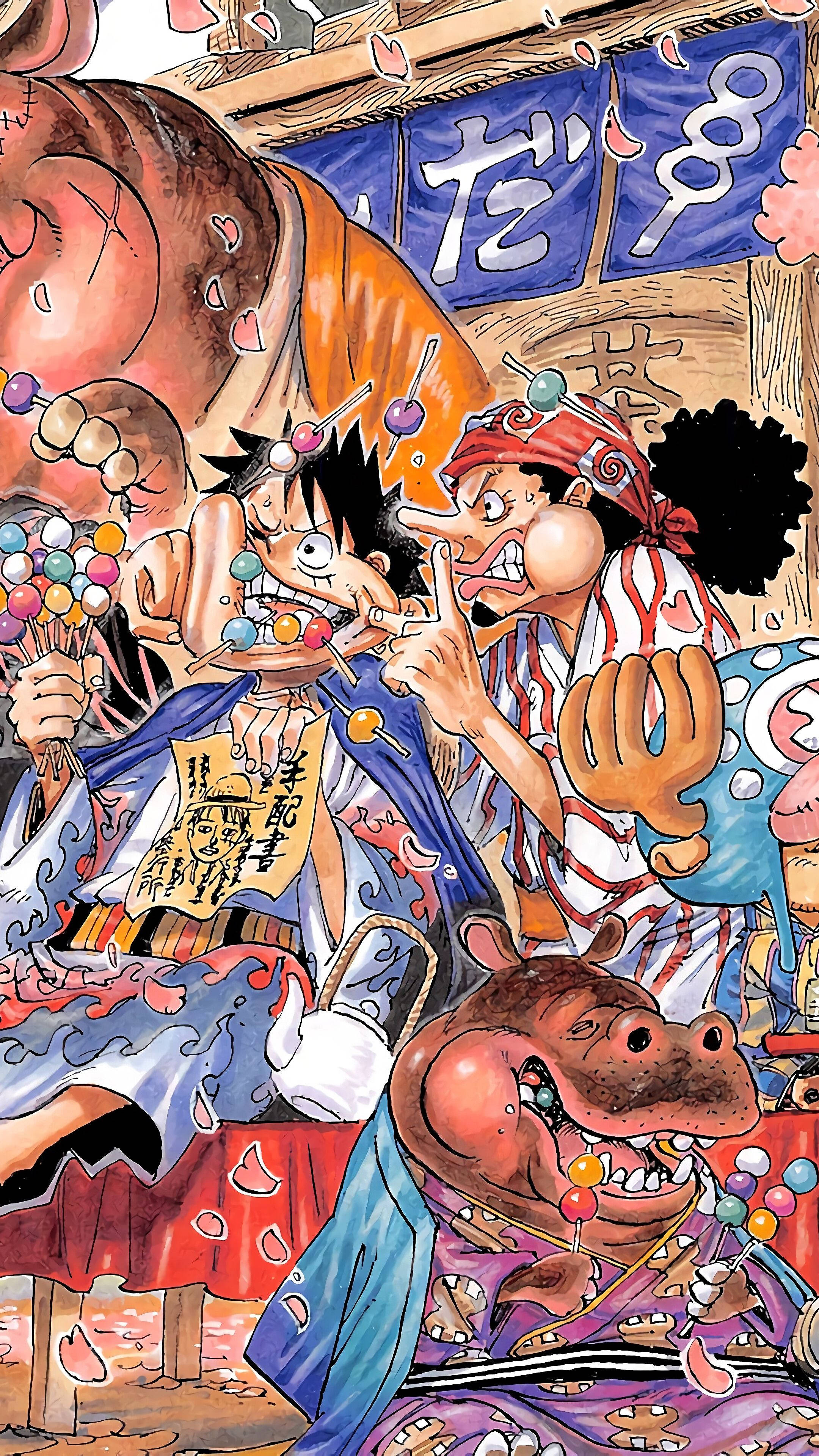 טלפון One Piece לופי ואוסופ אוכלים דנגו טפט